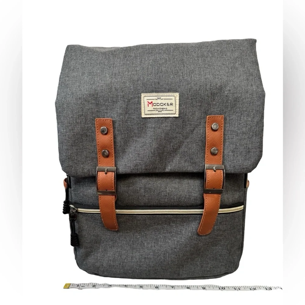 Modoker 15'' Vintage Laptop Backpack with USB‎ Charging Port
